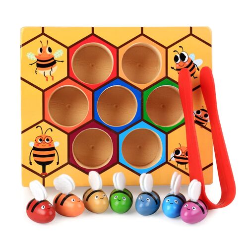 Clamp Bee To Hive Tri Matching Color Board Jouet Soulager L'ennui Cadeau