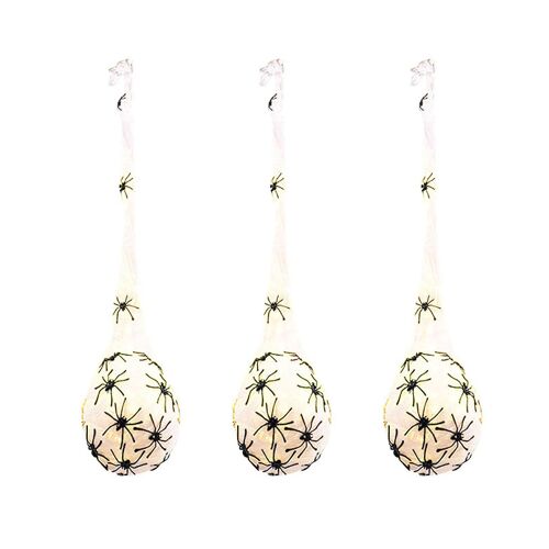 4 couleurs Light-up Premake Spider Hanging Egg Sacks pour la décoration d'Halloween