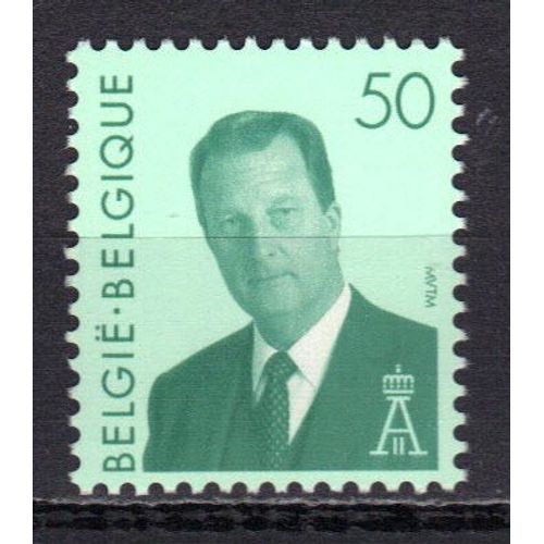 Belgique 1994 : Roi Albert 2 - Timbre 50 F. Vert Sur Vert Pâle Neuf **