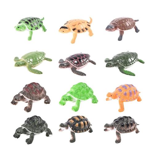 12pcs/set Simulation Animal Tortoise Figures Model Toys Halloween Jokes Trick Ki