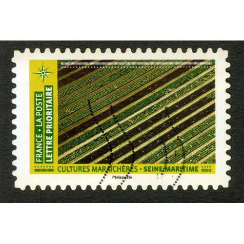 Timbre Oblitéré Cultures Maraîchères - Seine Maritime, France, La Poste, Lettre Prioritaire