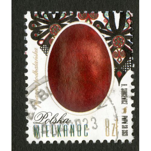 Timbre Oblitéré Polska, Wielkanoc, Sancewicz, 2021, 8 Zl