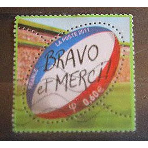 2011. F4612: Coupe Du Monde De Rugby En Nouvelle Zélande "Bravo Et Merci".