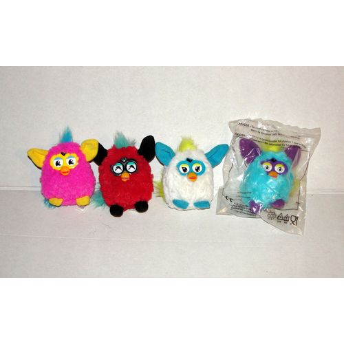 Furby Happy Meal Serie Complete Des 4 Peluches Du Mac Donalds Hasbro 2013