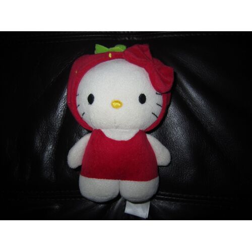 Doudou Chat Hello Kitty Sanrio H&m Déguisé En Fraise Rouge