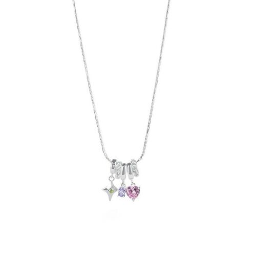 Collier Pendentif Dainty Fait À La Main Star Heart Choker Collier Clavicule Chaîne