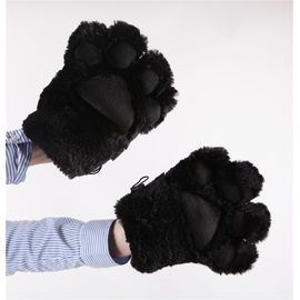 Paire De Gants Mitaines Pattes Chat Neko Félin Ours Animal Coussinets Peluche Doux Costume Mignon Kawaii Maid Café Otaku Salon Anime Manga Black Sugar Boutique Mode Lolita Cosplay Déguisements Paris