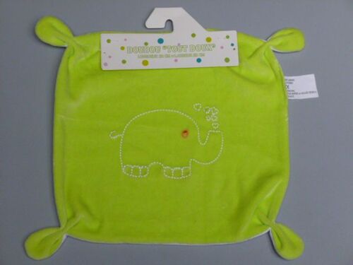 Doudou Plat Éléphant Vert, 4 Noeuds, Cora