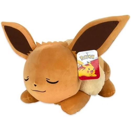 Pokemon - Peluche Evoli Dort - 40 Cm