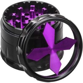 Moulin À Herbes En Aluminium De Qualité Supérieure, Grand Moulin À Épices En 4 Parties Avec Écran Pollen Doré 2,5 Cm.