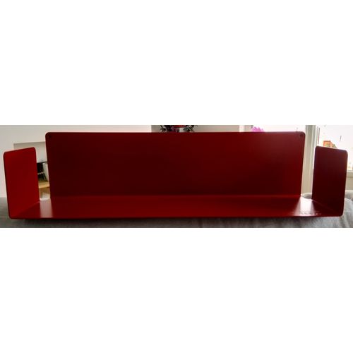 2 Étagères teebooks rouges 60 x 15
