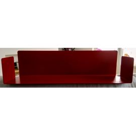 2 Étagères teebooks rouges 60 x 15
