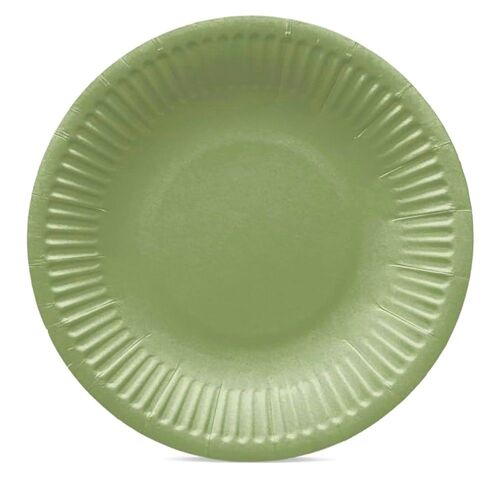 8 ASSIETTES CARTON 23CM OLIVE