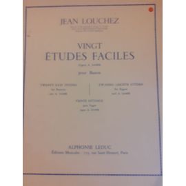 Vingt Études Faciles D'après A. Samie Pour Basson