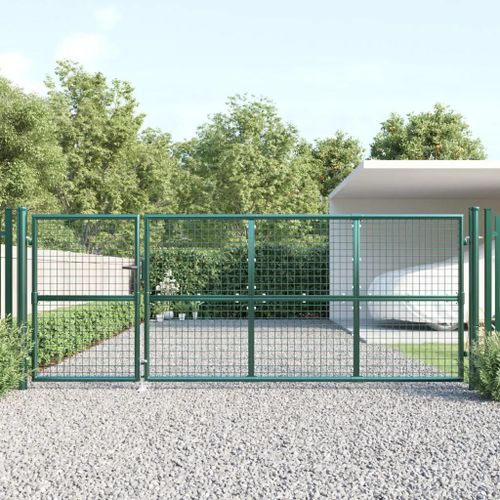 Prolenta Premium - Portal De Jardin Maille Vert 350x175 Cm Acier Galvanisé