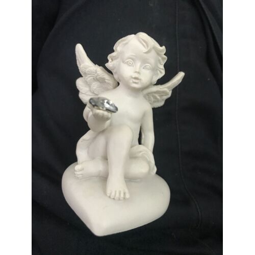 Ange Du Paradis Avec Coeur - Angelot Avec Coeur - 7,5x5,5x5,5 Cm