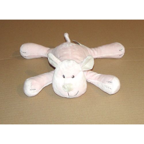 Doudou Chien Rose Couche Kimbaloo La Halle