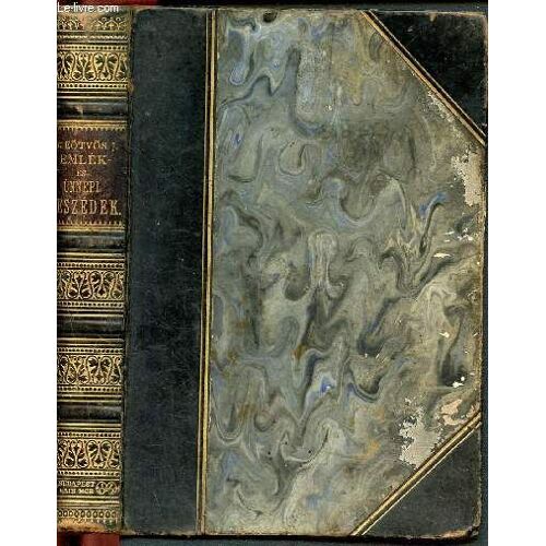 Emlék- És Ünnepi Beszédei- Livre En Hongrois