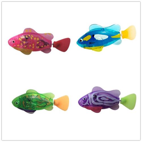 4 Pcs Interactive Robot Natation Poissons Jouets Pour Chat, Meilleur Jouet De Chat D'eau Pour Chats D'intérieur, Meilleure Aire De Jeu Kitty, Jouer À La Pêche, Pêcher En Mouvement, Boire Plus D'eau, L