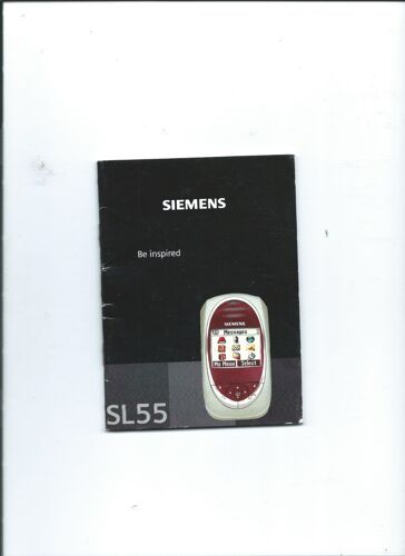 Notice D'utilisation Mode D'emploi Téléphone Portable Siemens Sl55