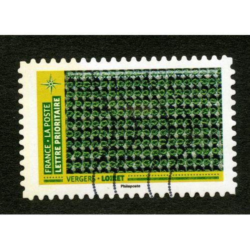 Timbre Oblitéré Vergers - Loiret, France, La Poste, Lettre Prioritaire