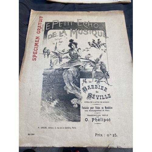 O. Phélipot Fantaisie Pour Violon Ou Mandoline D'après Le Barbier De Séville