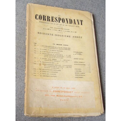 Le Correspondant N°899