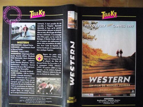 Tele K7.Jaquette Du Film.Western.Réalisationmanuel Poirier Avec Sergi Lopez,Sacha Bourdo Et Elisabeth Vitali: