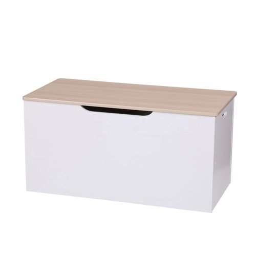 Coffre De Rangement Dream Pour Enfant - 80 X 40 Cm. - Blanc Et Bois