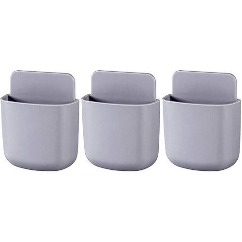 Support de téléphone portable de rangement Support mural pour bureau à domicile et fournitures scolaires Conteneur de stockage 3 pièces