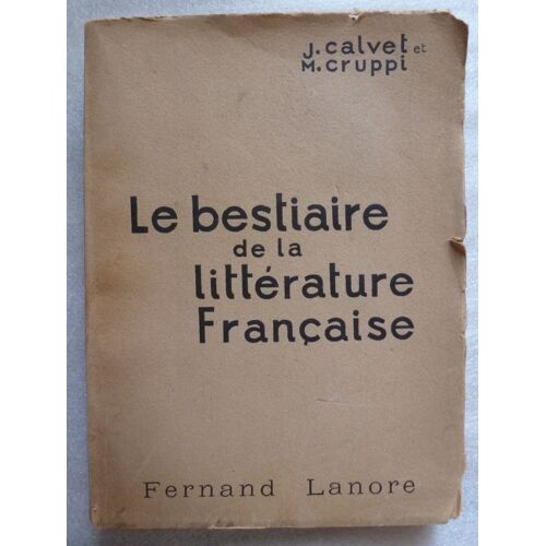 Le Bestiaire De La Litterature Francaise