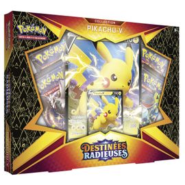Asmodee Coffret 4 Boosters Cartes Pokémon Destinées Radieuses - Pikachu V