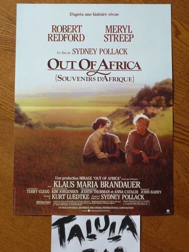 Out Of Africa De Sydney Pollack Avec Robert Redford, Meryl Streep  - Affichette Originale De Cinéma 40 X 60 Cm