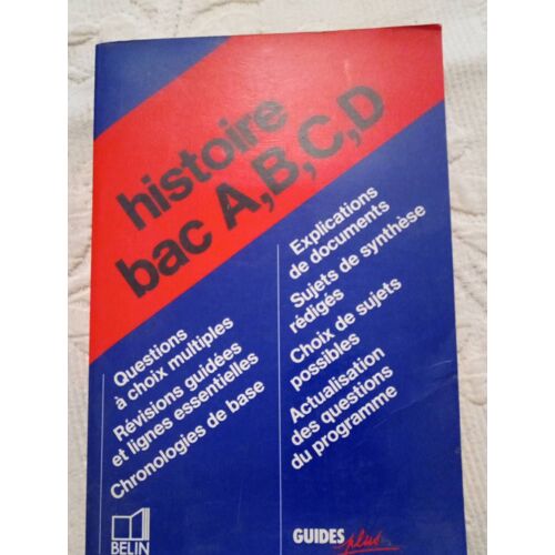 Livre De 1987: Histoire,Bac,A,B,C,D.