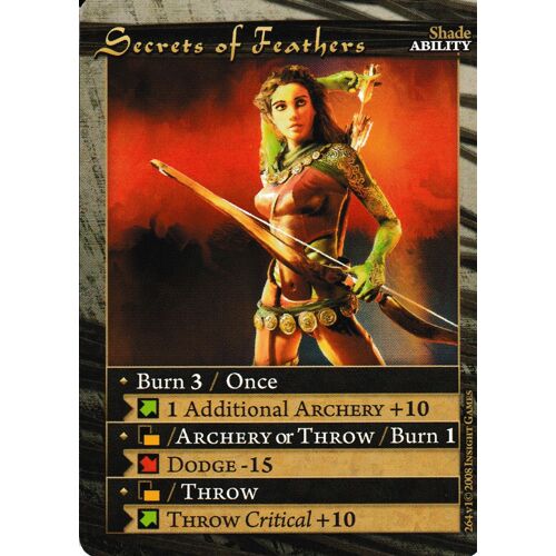 Carte Corunea Role Card Game Secrets Of Feathers 264 V1 Vo