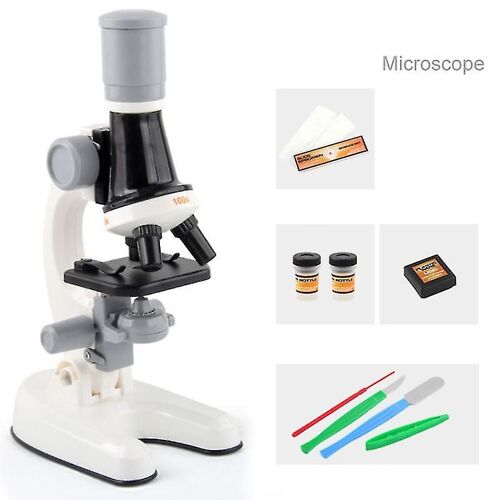 1 Jouet Microscope Expérience Scientifique Pour Enfants Costume Microscope Jouet D'éducation Scientifique (Blanc)