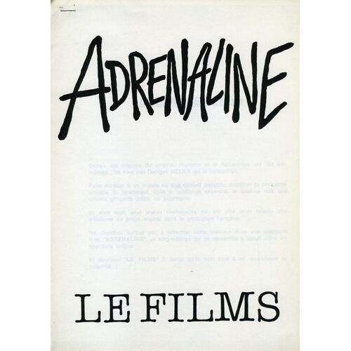 Adrenaline Le Films-Dossier-7court Métrages-Piquer, Maddeddu, Assal, Hudson, Bompard, Robak, Dorison