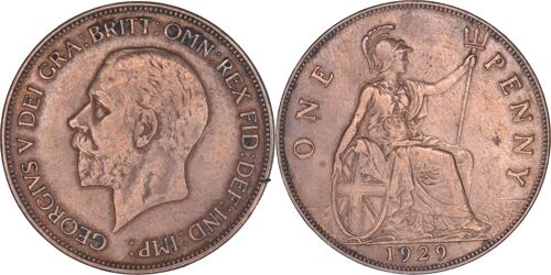 Royaume-Uni - One Penny - 1929 - George V - A075