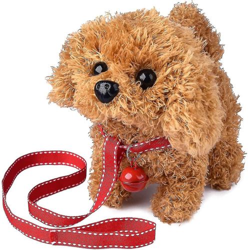 Peluche Husky Dog Toy Puppy Electronic Interactive Pet Dog - Marcher, Aboyer, Remuer La Queue, Étirer Animal De Compagnie Pour Les Enfants (Chien Caniche)