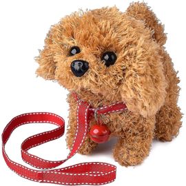 Peluche Husky Dog Toy Puppy Electronic Interactive Pet Dog - Marcher, Aboyer, Remuer La Queue, Étirer Animal De Compagnie Pour Les Enfants (Chien Caniche)