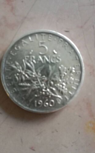 Pièce De Monnaie De 5 Francs En Argent
