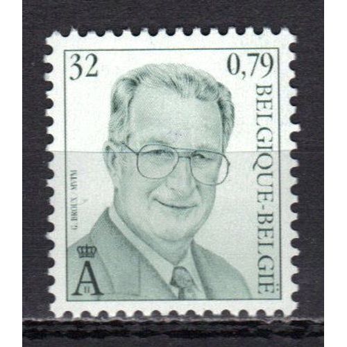 Belgique 2000 : Roi Albert 2 - Timbre 32 F. Vert Foncé Neuf **