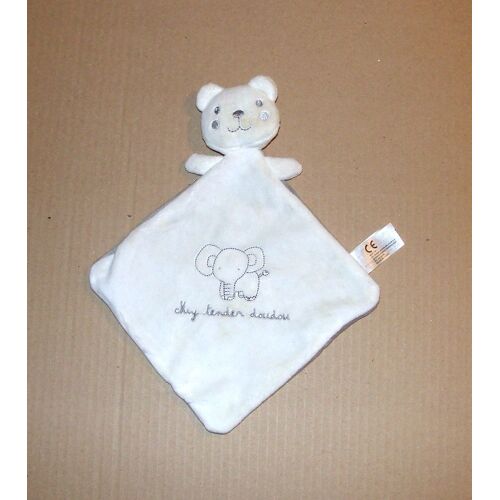 Doudou Peluche Chat Ours Nicotoy Plat Losange Beige Mes Jolis Petits Petons