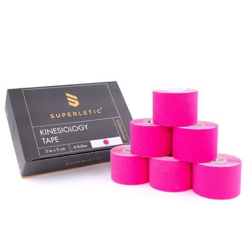 Capital Sports Elek Kinesio, Bande De Kinésiologie , 6 Rouleaux, 5 M X 5 Cm, Coton Et Acrylique Adhésif, Imperméable À L'eau