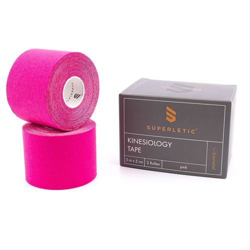 Capital Sports Elek, Bande De Kinésiologie, 2 Rouleaux, 5 M X 5 Cm, Coton Et Acrylique Adhésif, Imperméable À L'eau