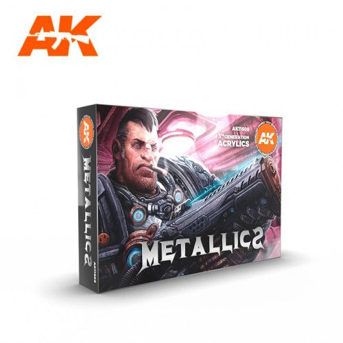 Ak Interactive Ak11608 Set Couleurs Métallisées 6x17ml-Ak Interactive Ak11608 Set Couleurs Métallisées 6x17ml (Ak Interactive)