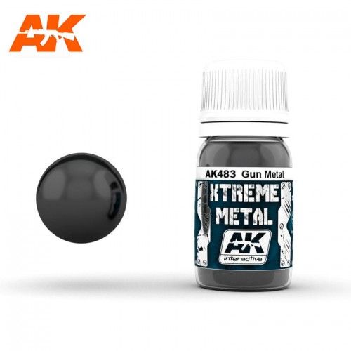 Ak Interactive Ak483 Xtreme Metal Gun Metal 30ml-Ak Interactive Ak483 Xtreme Metal Gun Metal 30ml (Ak Interactive)