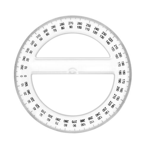 Jpc Creations Rapporteur Circulaire 360° Plastique 12 Cm