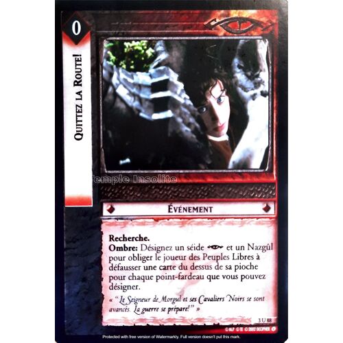 Carte Le Seigneur Des Anneaux : Les Royaumes Des Seigneurs Elfes - Quittez La Route! 3 U 88