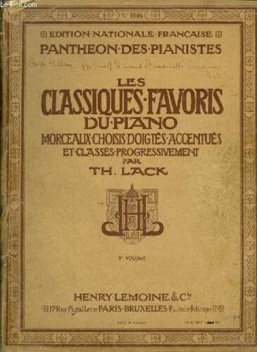 Les Classiques Favoris Du Piano - 3° Volume - N°1046 - Valse En Fa Mineur + Prelude N°3 + Menuet En Si Bemol Majeur + Prelude En Sol Majeur + Pastorale + Finale De 16° Sonate + Soeur ...